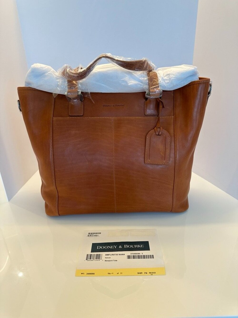 Dooney & Bourke Newport Tote in Natural Leather, NWT
